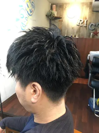 ショート カラー パーマ ヘアアレンジ メンズ 寺門 達也のヘアスタイル