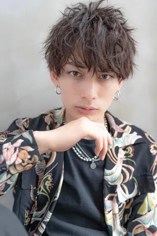 ミディアム パーマ メンズ FM【エフエム】HAVANA所属・💈圧倒的メンズ特化 明大前美容師💈のヘアスタイル