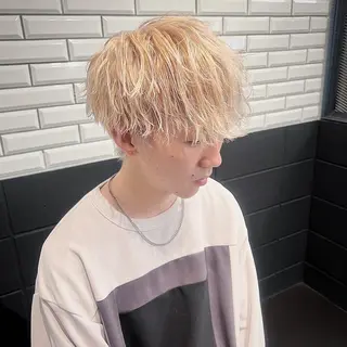 ショート カラー パーマ メンズ メンズ特化/パーマ/ メッシュ/竜成のヘアスタイル