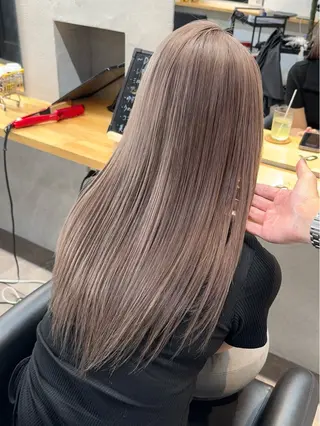 ロング カラー サクマ リョウジのヘアスタイル