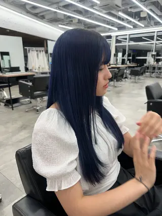 ロング カラー 顔まわりカット/艶髪 カラー✨けいとのヘアスタイル