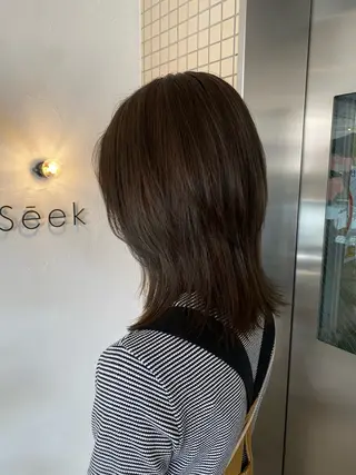 ミディアム カラー パーマ メンズ 櫻田 愛奈のヘアスタイル