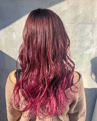 ロング カラー NAGON STYLE  MICI所属・佐藤 美聡のヘアスタイル