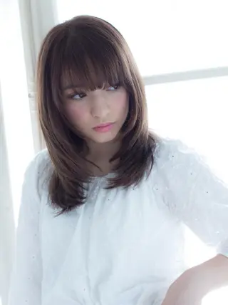 セミロング カラー パーマ ヘアアレンジ ✨ハイクオリティ✨ 山本香也のヘアスタイル