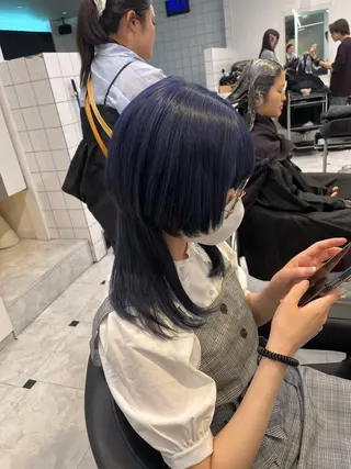 ミディアム カラー ブリーチカラー 🩵MIZUKIのヘアスタイル