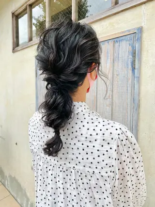 セミロング ヘアアレンジ 森 早希絵のヘアスタイル