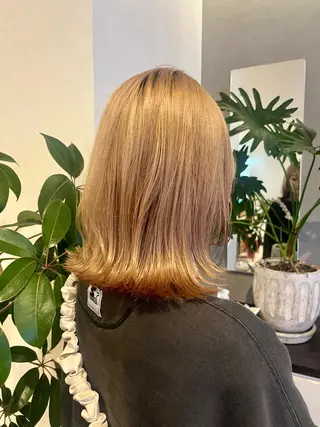 ミディアム カラー 渋谷/ブリーチ/暖色 姫汝のヘアスタイル