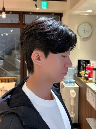 ショート パーマ メンズ カルマパーマ韓国ヘア shiryuのヘアスタイル