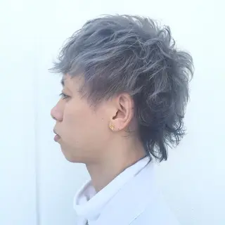 ショート カラー パーマ メンズ Vir by browのヘアスタイル