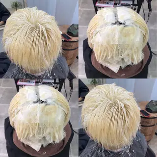 ショート カラー ハイトーン💫 エクステ💫maiのヘアスタイル