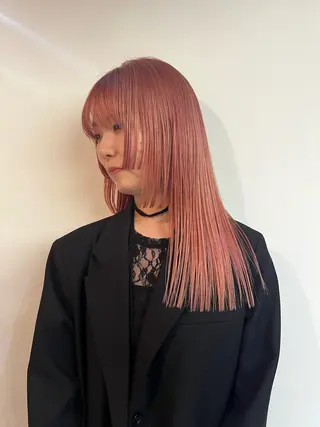 ロング カラー nishido ハイライト/メンズのヘアスタイル