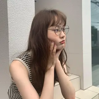 ロング パーマ 似合わせカット⚪︎ /フェイスレイヤーのヘアスタイル