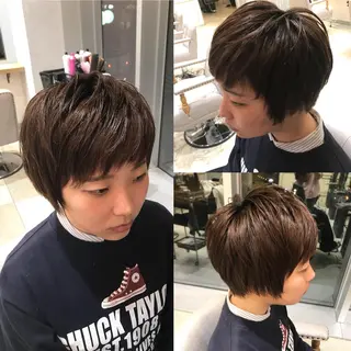 ショート Livnaリヴナ立川所属・レイヤー/ハイライト /立川/赤池宏隆のヘアスタイル