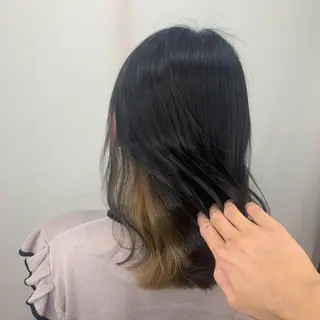 ミディアム カラー 艶髪/白髪ぼかし ヘッドスパ/大野結菜のヘアスタイル