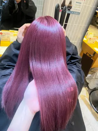 ロング カラー ラフィスヘアードープ所属・👑髪質改善Wカラー /グレージュ/アユカのヘアスタイル