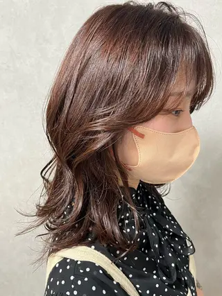 ミディアム カラー MIKOTO/マンツ ーマン/髪質改善🤎のヘアスタイル