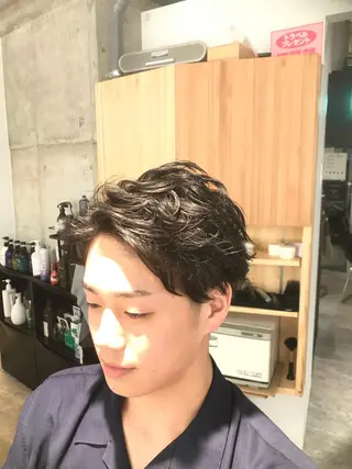ショート パーマ メンズ FRISEUR smile&gentleman所属・【川西能勢口駅1分】 木村　翔乃佑のヘアスタイル