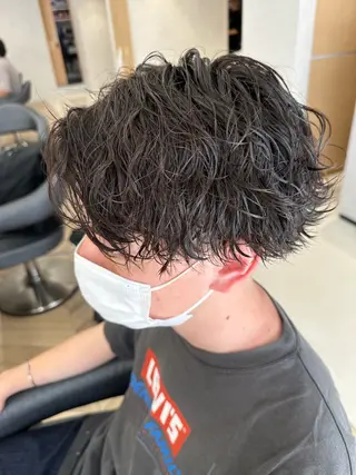 ショート パーマ メンズ 💈メンズ特化 美容師サキ💈のヘアスタイル