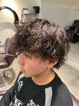 パーマ メンズ パーマ特化/フェザー パーマシャドウ/真生のヘアスタイル