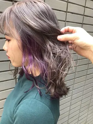 ミディアム カラー 鹿児島 聖来のヘアスタイル