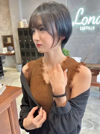 ショート ボブ/顔周りカット /縮毛矯正/鈴木隆太のヘアスタイル