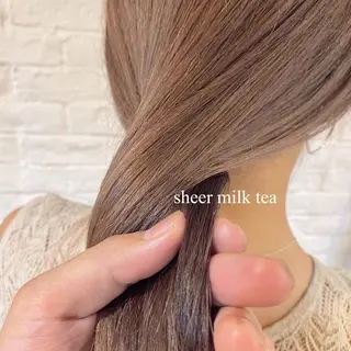 セミロング カラー パーマ シェアサロン salowin所属・✨ブリーチなし透明感 カラー🥇ユースケのヘアスタイル