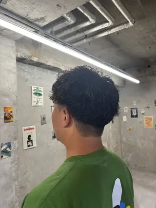 ショート パーマ メンズ door white hideのヘアスタイル