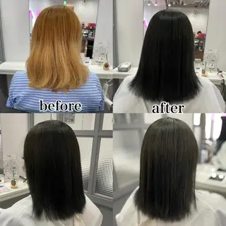 ミディアム カラー 髪質改善縮毛矯正 kosuke_IJKのヘアスタイル