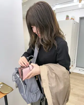ミディアム カラー あおやぎ ななのヘアスタイル