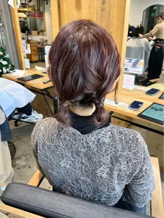 ミディアム ヘアアレンジ 🌷レイヤーカット/ フルキシオリ🌷のヘアスタイル