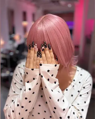 ミディアム カラー 田中麻鈴/ハイトーン /ミルクティーのヘアスタイル