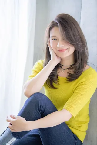 セミロング カラー 増子 幹樹のヘアスタイル