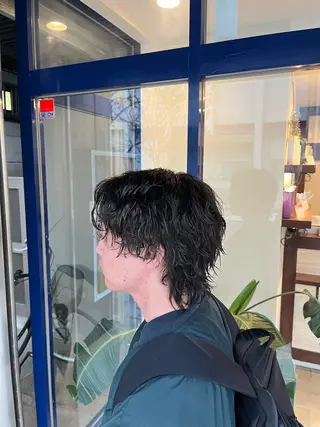 パーマ メンズ 大人透明感艶カラー 寺田稜のヘアスタイル