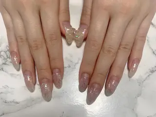 ネイル はな💎ネイル ワンホン、長さ出しのネイルデザイン