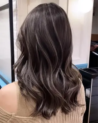 ロング salowin 原宿 aroa所属・韓国／ハッシュカット ／透明感カラー／金野のヘアスタイル