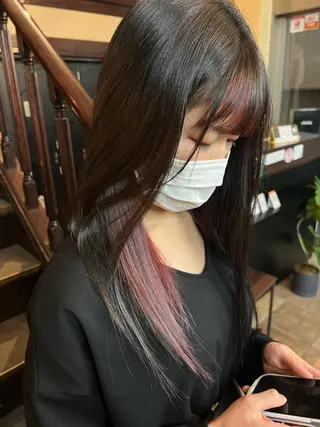 ロング カラー HAREKE Loopidea所属・鈴木結花/立川美容師 /韓国スタイルのヘアスタイル