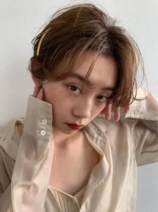 ショート カラー ボブ/ハイトーン REINAのヘアスタイル