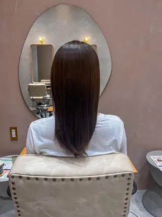 セミロング カラー 透明感寒色 カラー/さとゆな💛のヘアスタイル