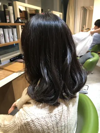 セミロング パーマ hair Jenny所属・森 翼のヘアスタイル