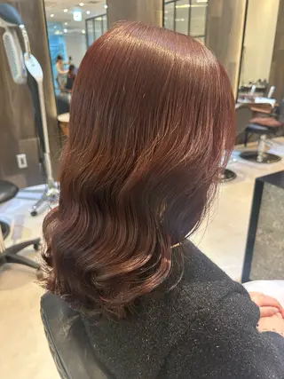ミディアム カラー 縮毛矯正/カット/ 韓国ヘア/蛯原🍤のヘアスタイル