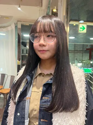 ロング ボブ/暖色カラー コウボヒカルのヘアスタイル