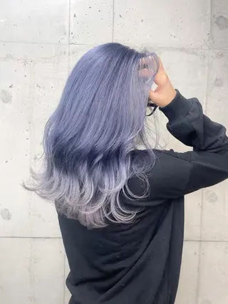 セミロング カラー youres hair 髪質改善トリートメント&ヘッドスパ  新宿三丁目店【ユアーズヘア】所属・🦋透明感カラー 👑NODOKA🦋のヘアスタイル