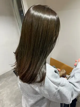 ロング カラー ボブ/ハイトーン特化 solua上本町のヘアスタイル
