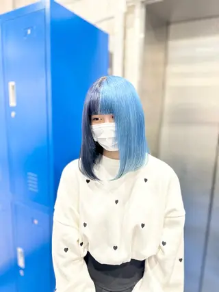 ミディアム white．梅田所属・GATE. カラーモデル募集のヘアスタイル