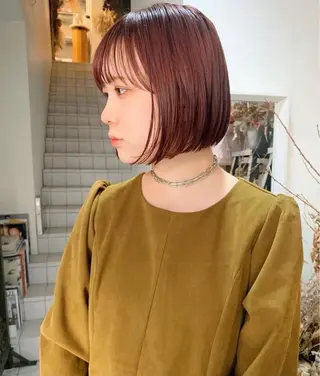 ショート カラー pia/リサコ ボブ/縮毛のヘアスタイル