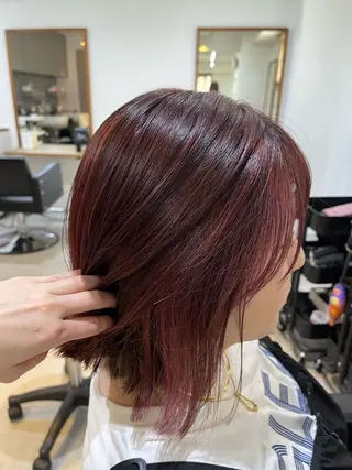ミディアム カラー ✨🎨ブリーチなし 透明感カラー✨美友のヘアスタイル