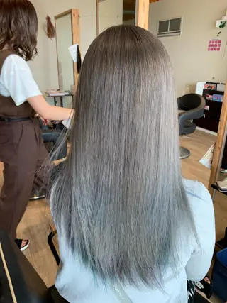 ミディアム カラー 大久保 隆蔵のヘアスタイル