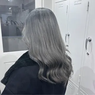 ミディアム カラー ハイトーン/ウルフ /エクステ/ましろのヘアスタイル