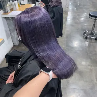 セミロング カラー ハイトーン 横浜💞ミオのヘアスタイル