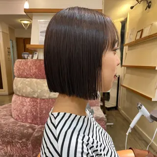 ミディアム カラー ボブ/透明感カラー /大宮/たぐち🥣のヘアスタイル